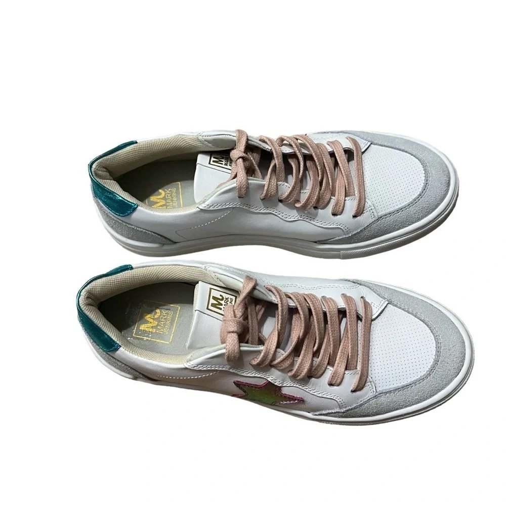 MARK JENKINS Leather Glow Sneakers Size 7